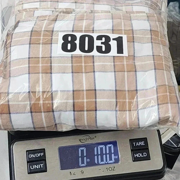 Linea Uomo Plaid Long sleeve Plaid Button Down Stretch Men's Shirt XXL Brown - Picture 7 of 7